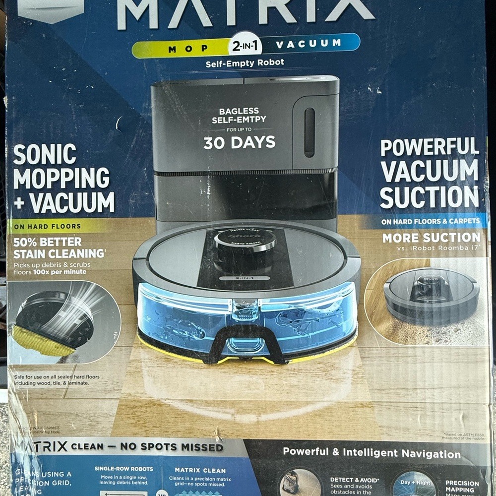 Matrix Sonic Mopping & Vacuum Robot - Black and Blue